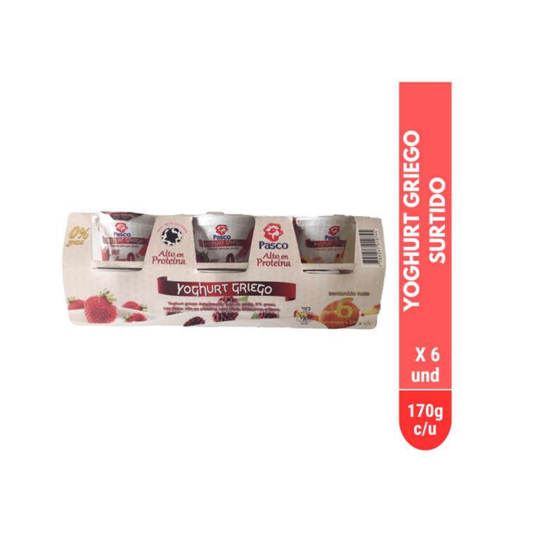 Yoghurt Griego Surtido Multiempaque 170g x 6 unidades